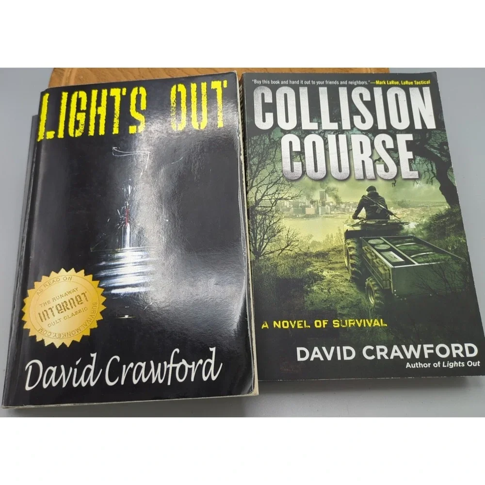 Lot of 2 - Lights Out - Collision Course‎ - by David Crawford - Two Paperpacks